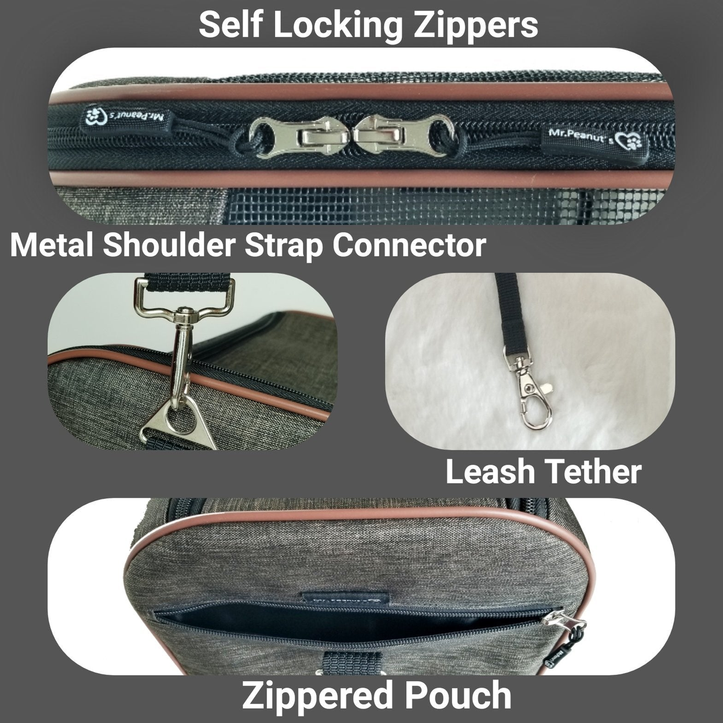 Mr. Peanut's Rhodium Series Mini Soft-Sided Pet Carrier
