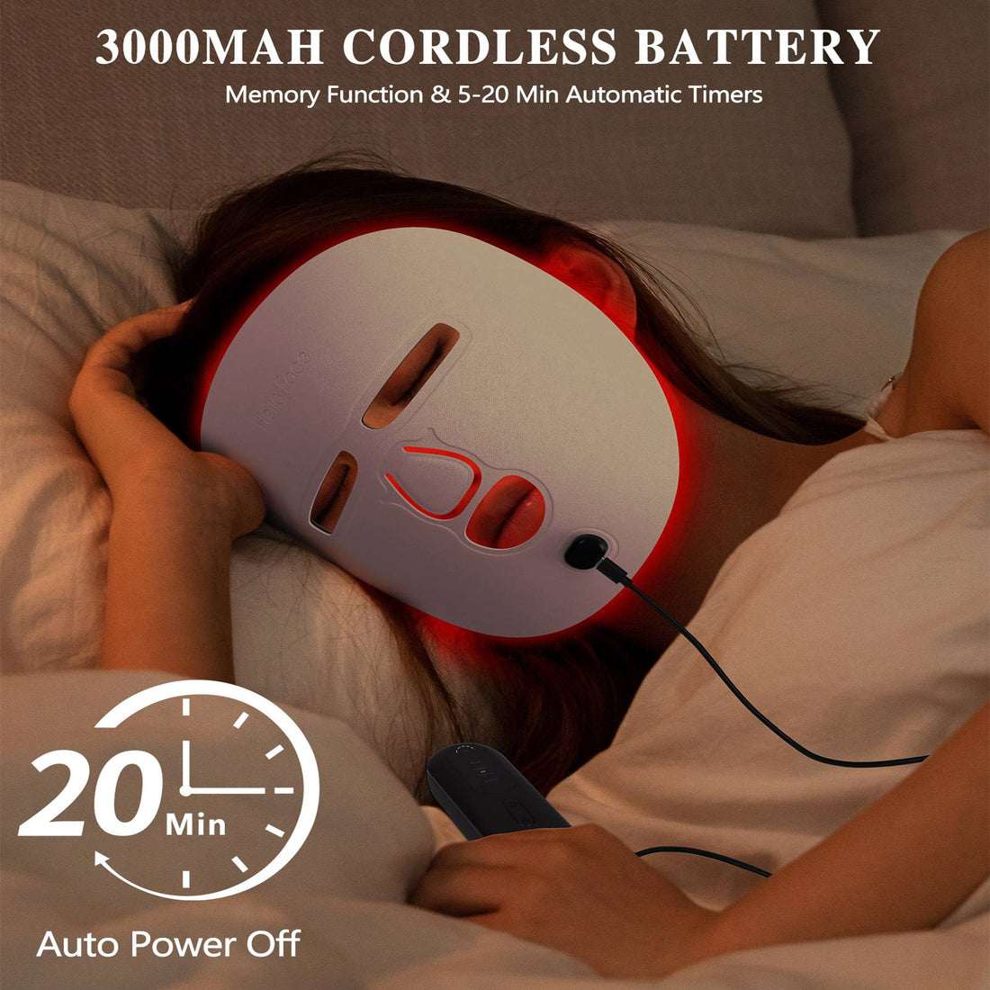 LED face mask charging cable and accessories