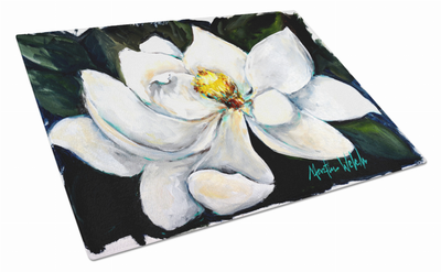Flower Art Tempered Glass Cutting Board, Large 12 x 15