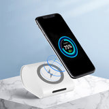 Wireless Qi power bank front view in white