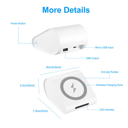 10400mAh Qi Wireless Power Bank for iPhone Galaxy
