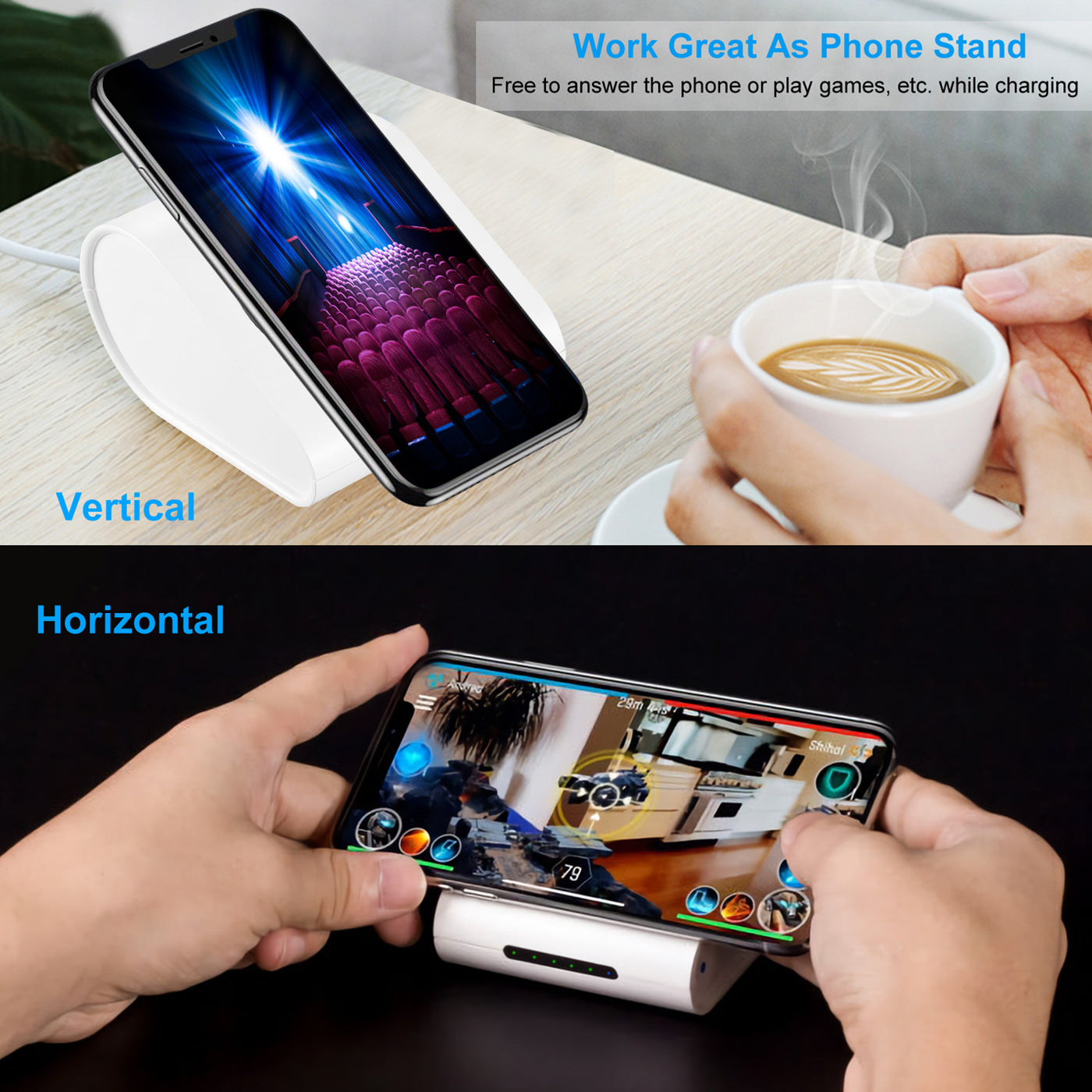 Wireless power bank charging Galaxy phone