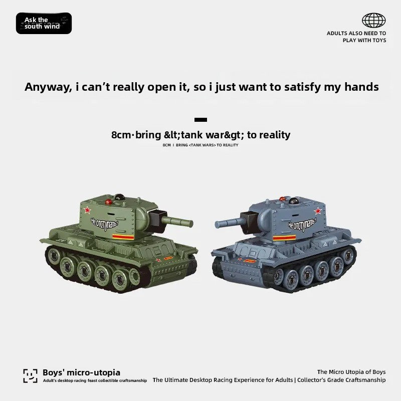 Mini desktop remote control battle tank, view 1