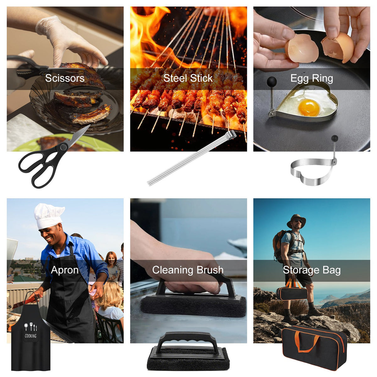 31PCS Flat Top Griddle Accessories Grill Tool Kit
