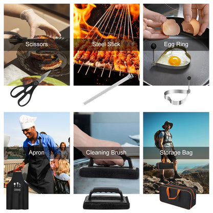 31PCS Flat Top Griddle Accessories Grill Tool Kit