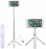 Selfie stick tripod tabletop use for video calls