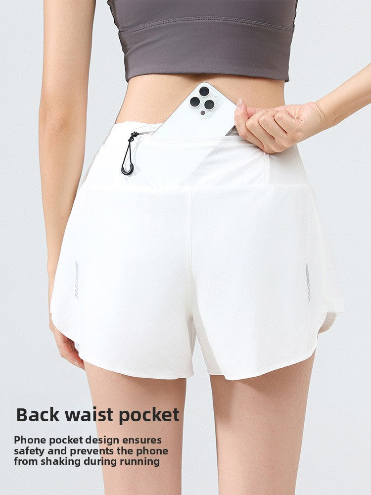 Men Women Quick-Dry Breathable Five-Pocket Running Shorts