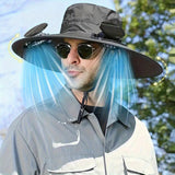 Solar cooling hat in black colorway