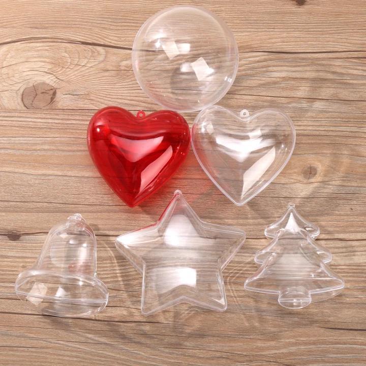 Acrylic Hollow Transparent Christmas DIY Decorative Hanging Ball Ornament