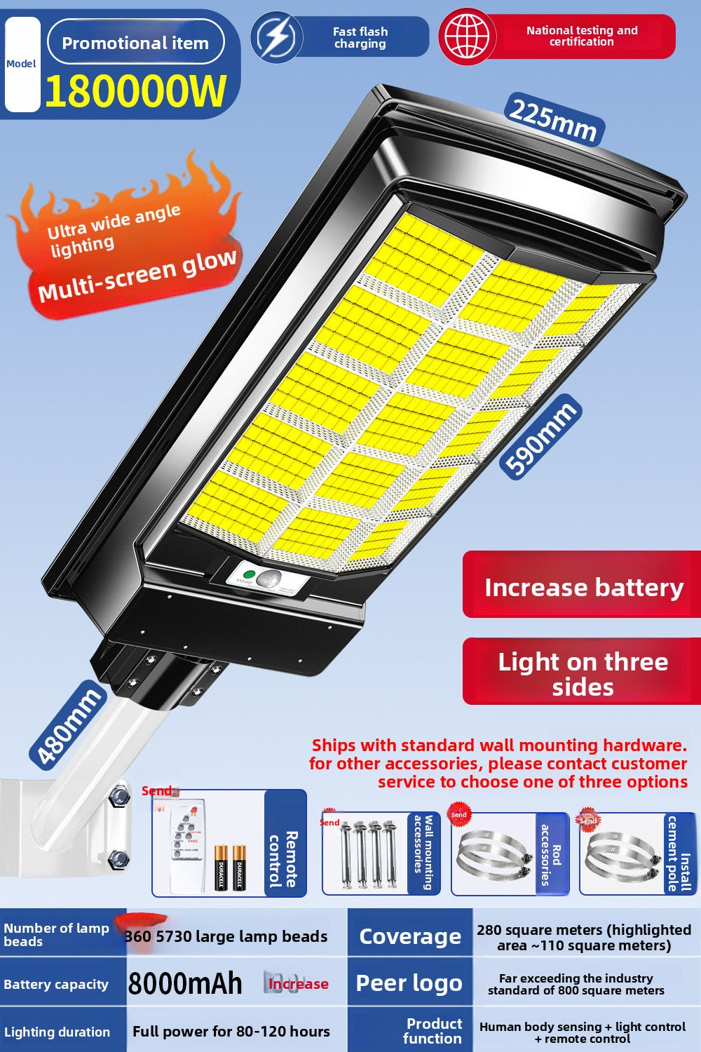 Solar-powered garden light