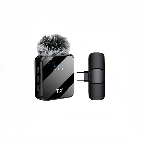 wireless lavalier microphone for mobile live streaming, compact wireless microphone for recording and audio capture product