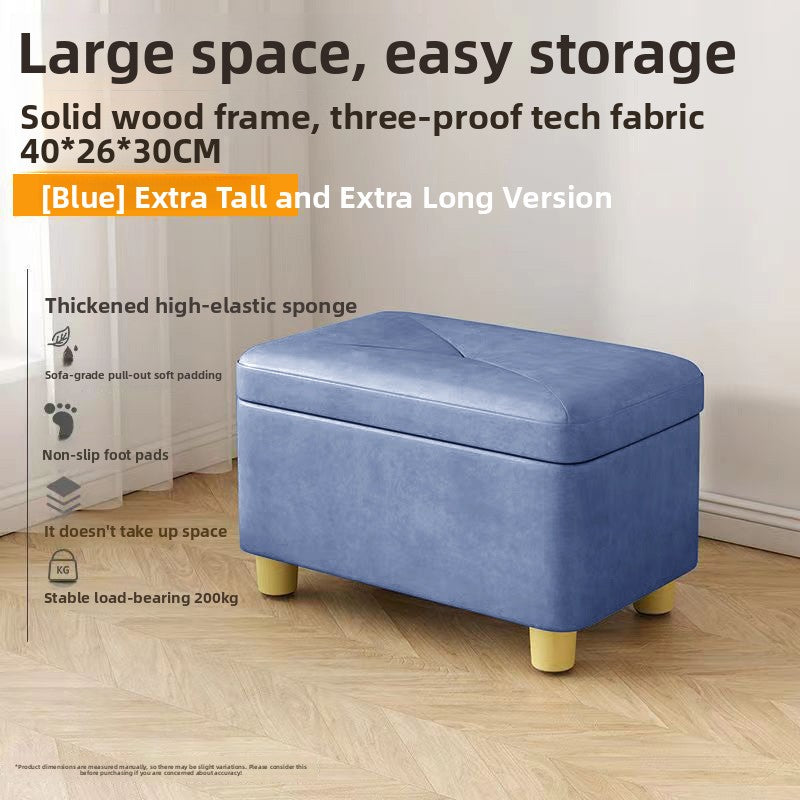 Multifunctional Storage Stool with Soft Seat
