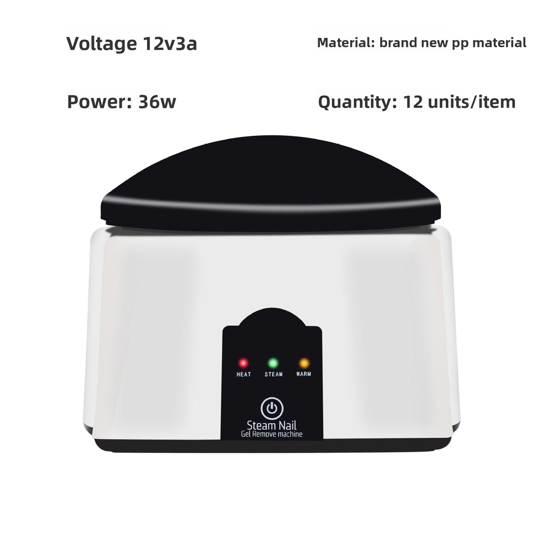 36W Steam Nail Polish Remover, Gentle Paint Dissolving Machine for Gel Glitter Polish