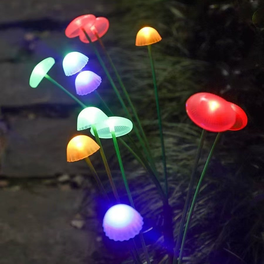 Solar Mushroom Garden Light with Jellyfish Decoration
