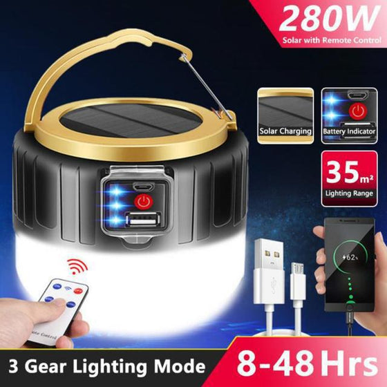 Solar Powered Rechargeable Emergency LED Light Camping & Hiking product image 2