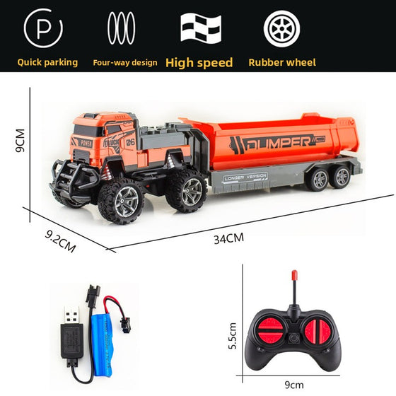 Children's remote-controlled semi-trailer toy car product image 6