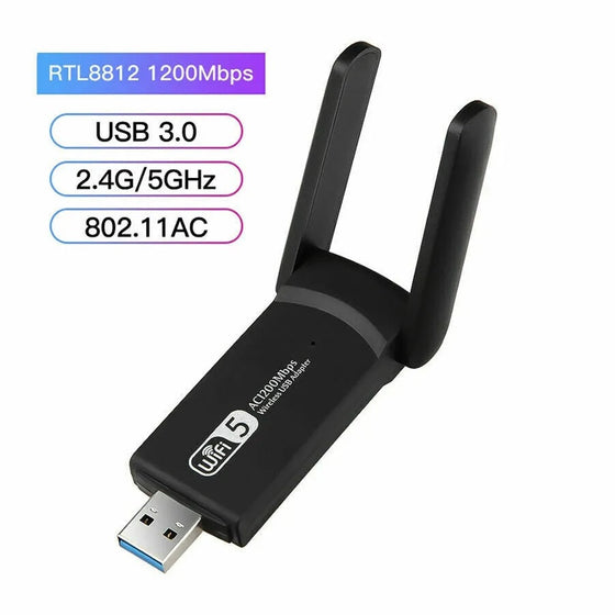 USB WiFi adapter with antennas raised