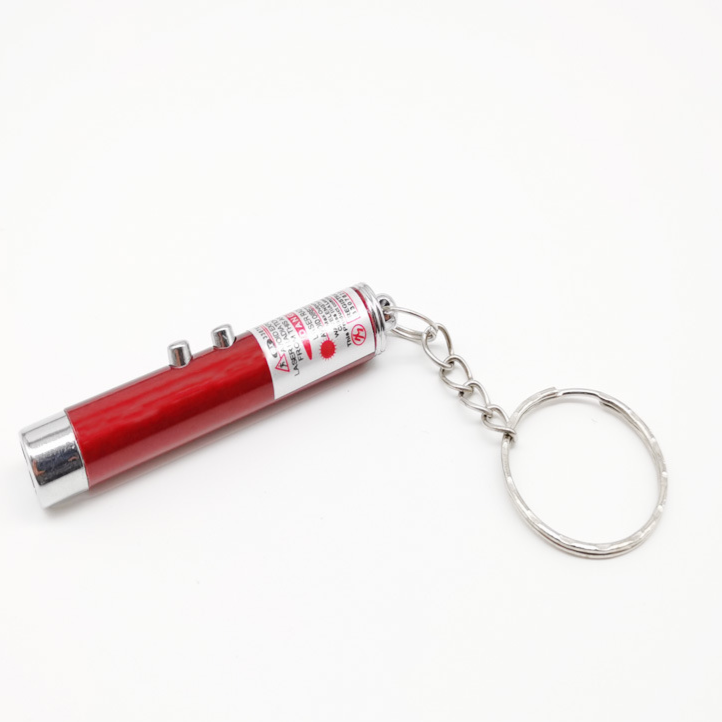 Aluminum Alloy LED Laser Flashlight Keychain