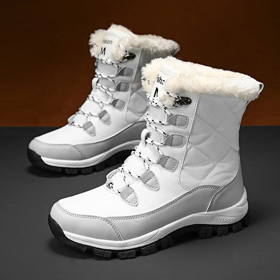 Womens Warm Fleece-Lined Winter Snow Boots