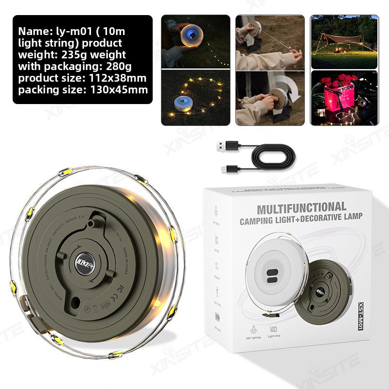 Portable LED Camping Light with Light Strip
