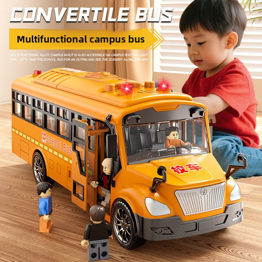 Children Inertial School Bus Toy with Sound and Light product image 1