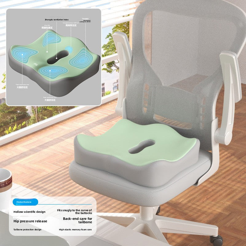 Coccyx Support Memory Foam Seat Cushion with Lumbar Pillow