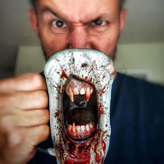 Halloween Horror Handmade Gothic Vampire Half Face Funny Mug