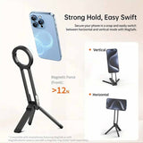 Magnetic Phone Holder with Carabiner and Tripod Stand