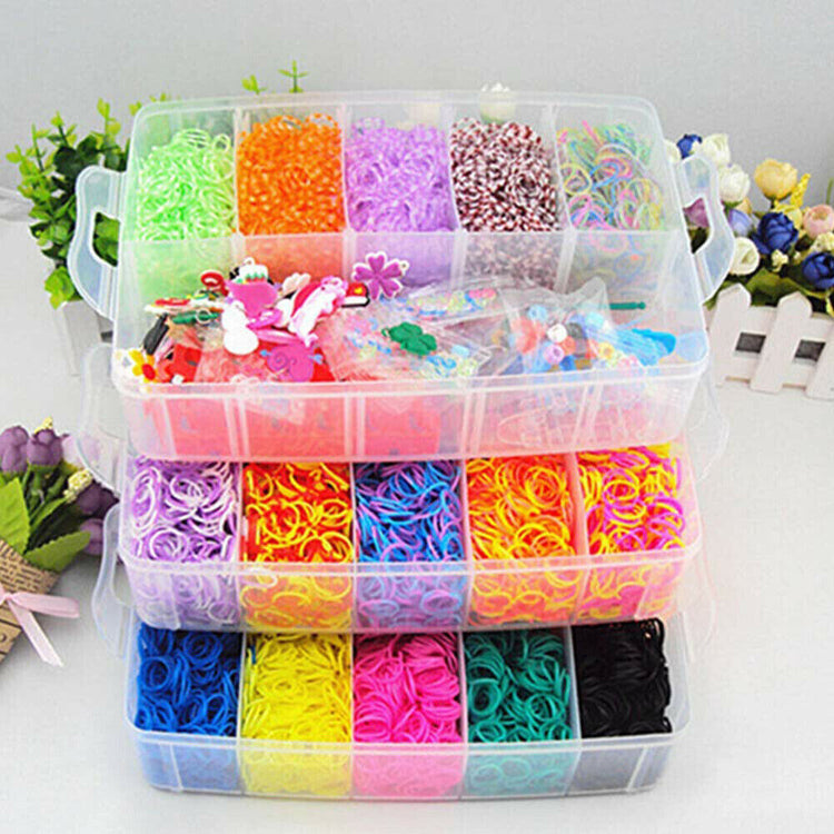 15000PCS Rubber Loom Bands Bracelet Kit
