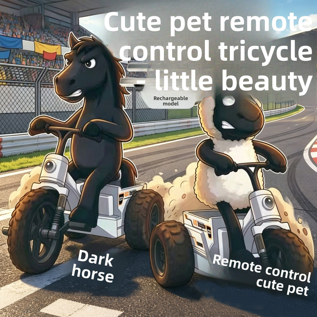 Plush rider remote control stunt tricycle, additional photo 3