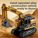 Alloy Hand-Cranked Construction Vehicle Toy Set