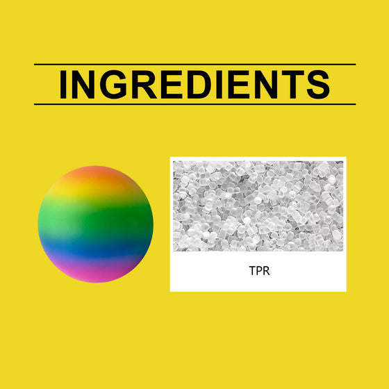 Rainbow squeeze ball material: TPR