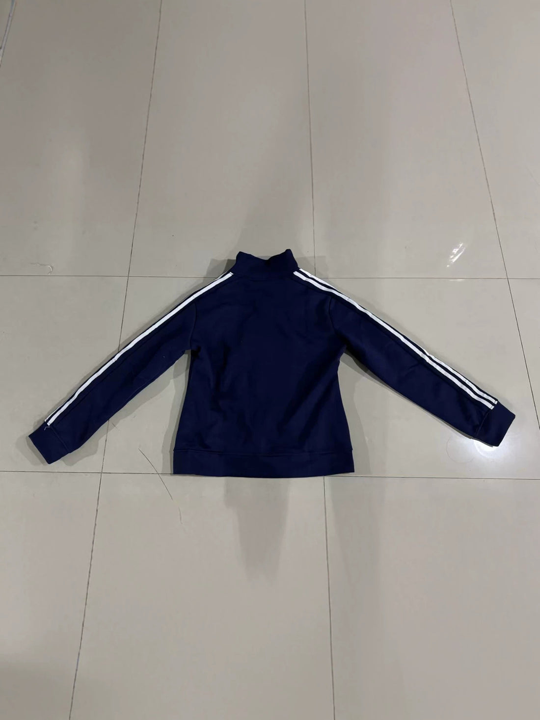 Vintage Blue Stand Collar Top