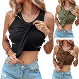 Womens Built-in Bra Cotton Tank Top