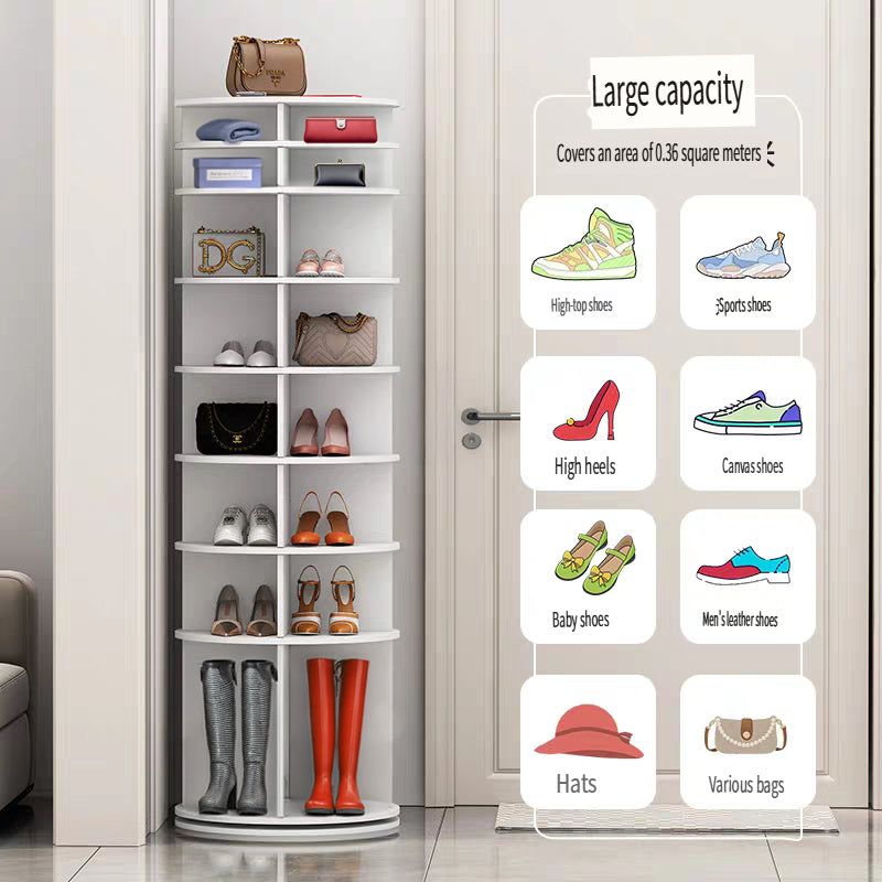 8 Tier Rotating Shoe Rack Tower Organizer