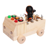 Wooden DIY Nut Car Assembly Educational Toy