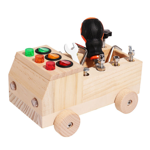 Wooden DIY Nut Car Assembly Educational Toy product image 5