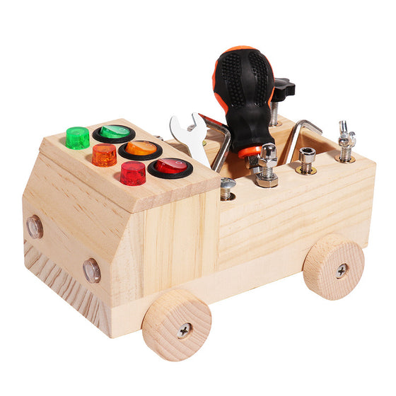 Wooden DIY Nut Car Assembly Educational Toy product image 5