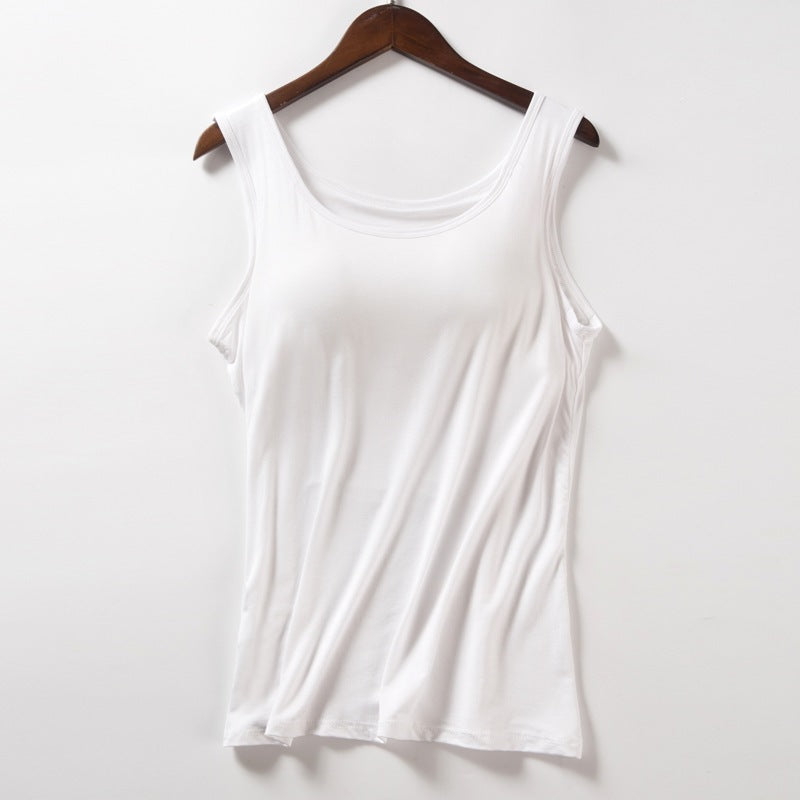 Women's Modal Padded Backless Yoga Camisole Tank Top Plus Size