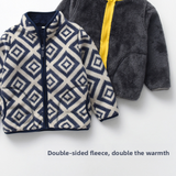 Childrens Fleece Lined Zip Jacket Warm Polar Fleece Top Coat