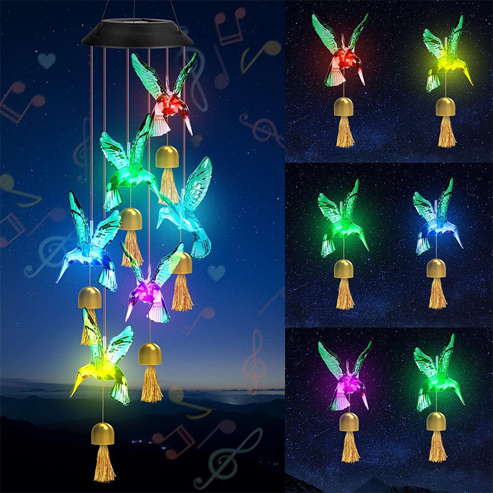 Solar Powered Wind Chime LED Garden Light
