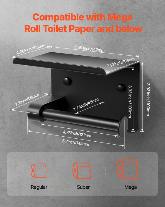 Toilet paper holder dimensions and roll sizes it fits
