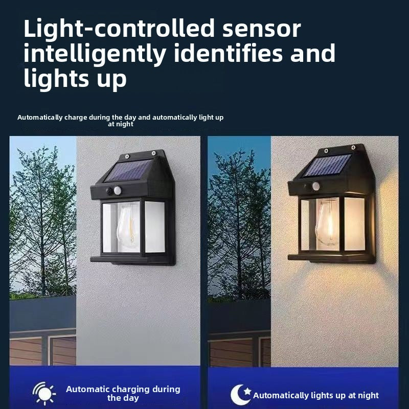 Solar Powered Outdoor Wall Lamp
