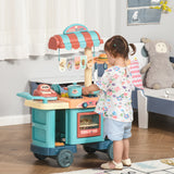 Kids kitchen food play set with stand full view