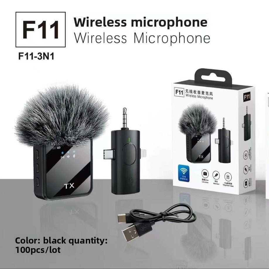 wireless lavalier microphone for mobile live streaming, compact wireless microphone for recording and audio capture product