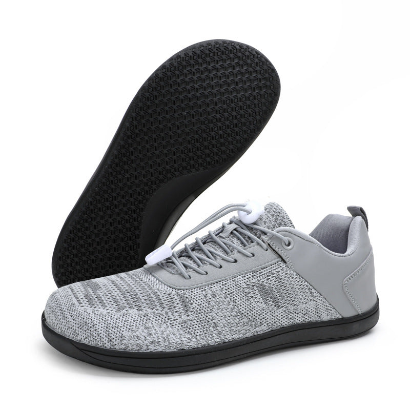 Men's Wide Toe Breathable Flyknit Hiking Sneakers