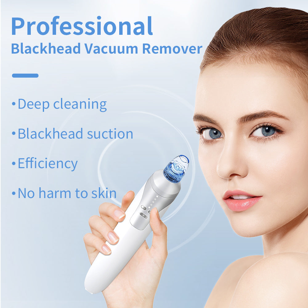 Electric blackhead remover tool with suction