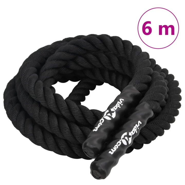 6m polyester battle rope full length view