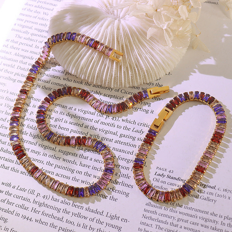 Multicolored Zircon Bracelet