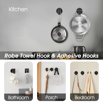 9 Pieces Bathroom Hardware Set Wall Mounted Towel Bar